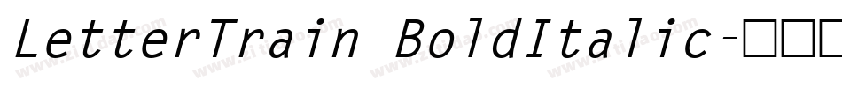 LetterTrain BoldItalic字体转换